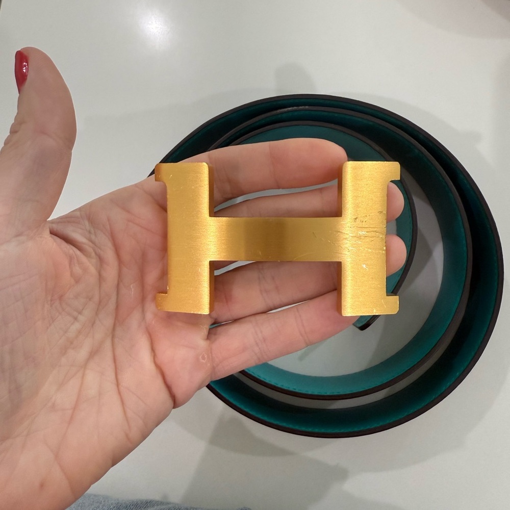 Hermes Mens Constance Belt strap and buckle size 100 larger buckle gold - Picture 8 of 12